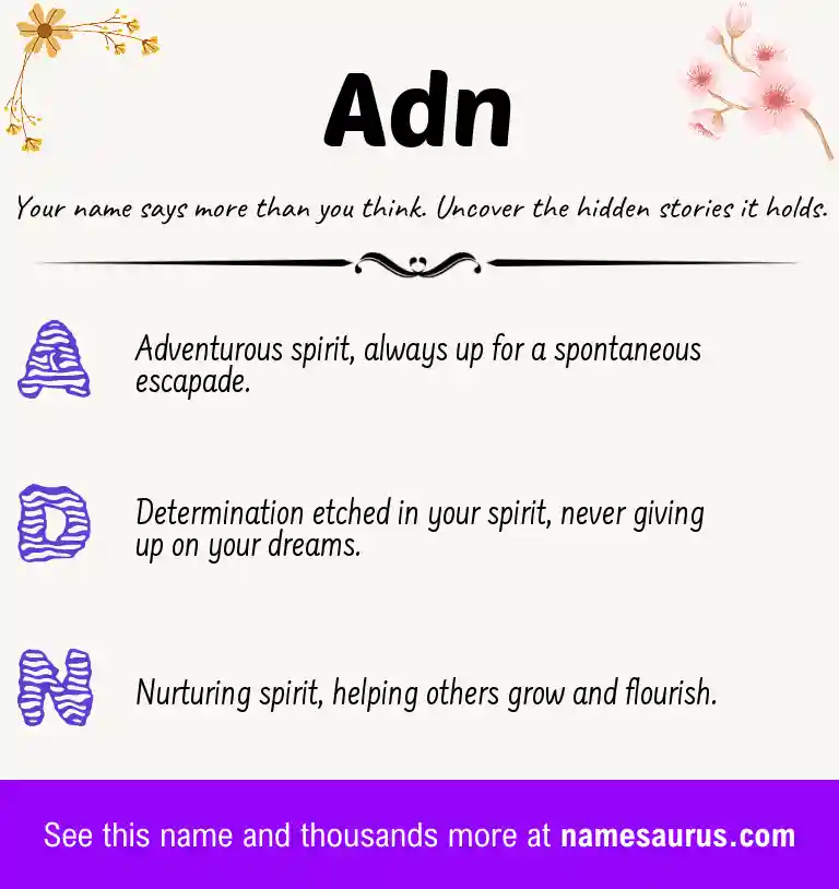 Acrostic poem about Adn.