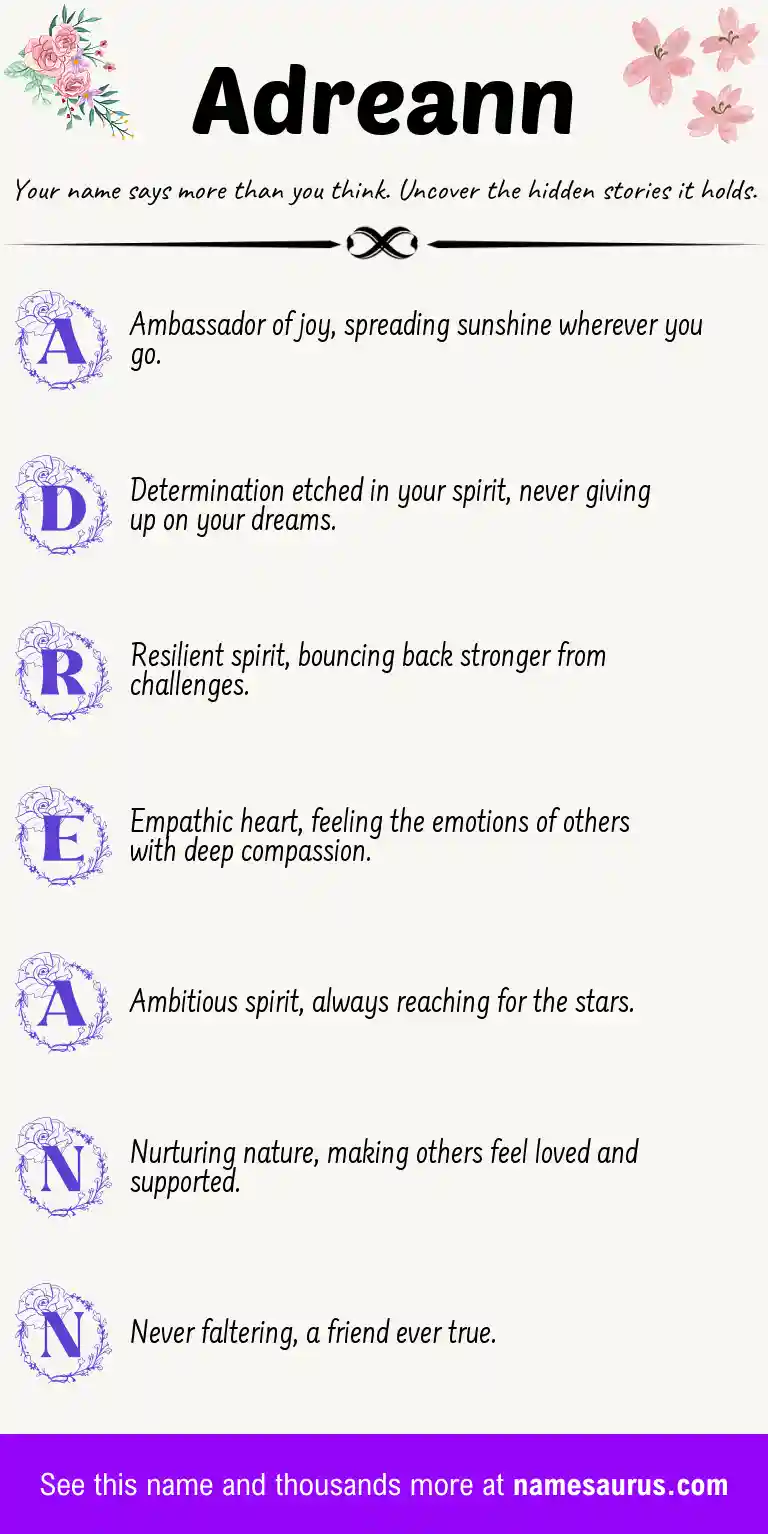 Acrostic poem about Adreann.