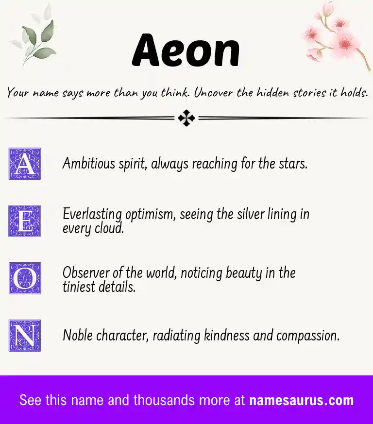 Acrostic poem about Aeon.