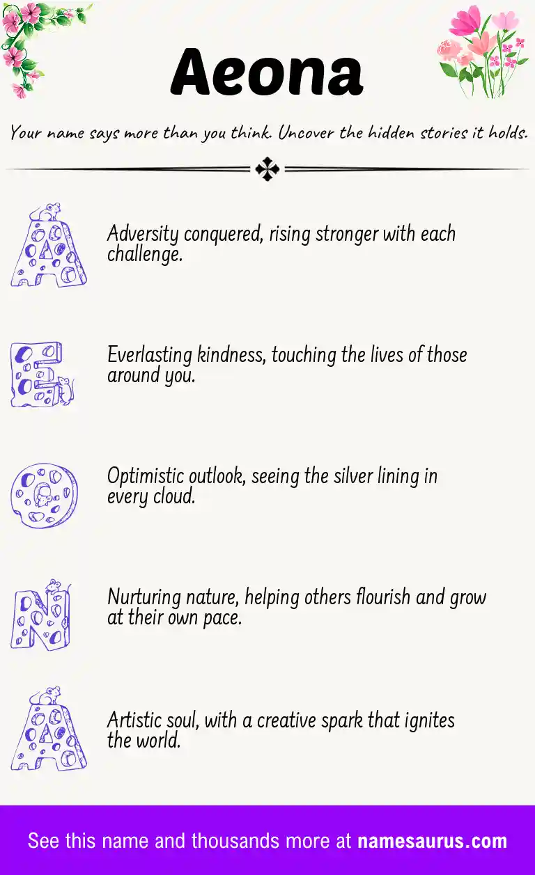 Acrostic poem about Aeona.