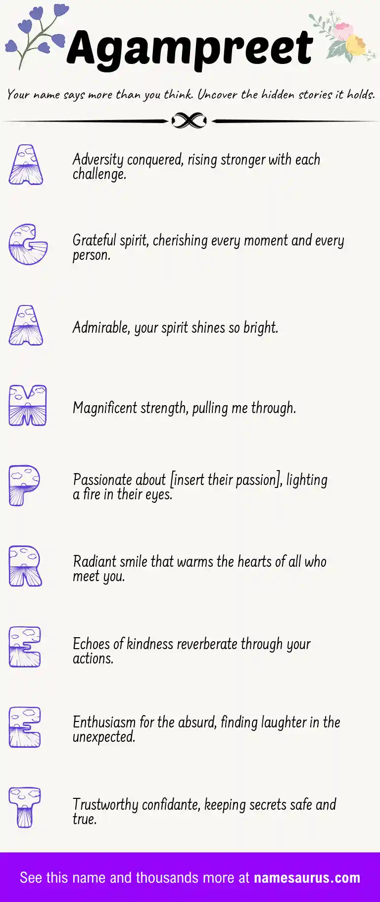 Acrostic poem about Agampreet.
