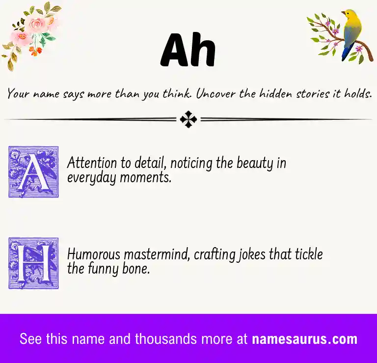 Acrostic poem about Ah.