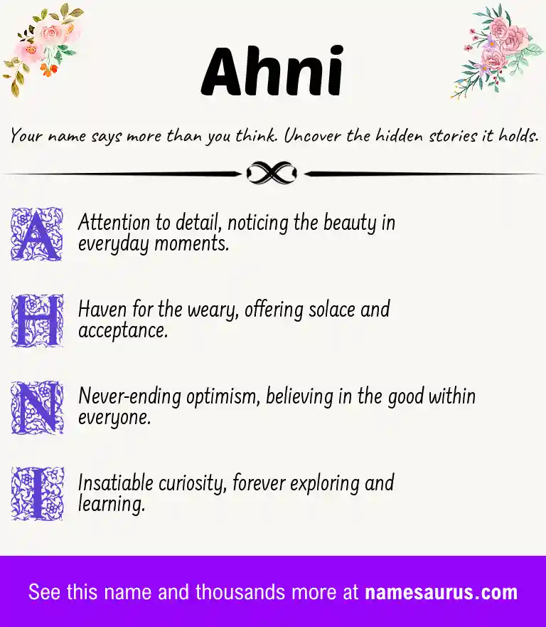 Acrostic poem about Ahni.