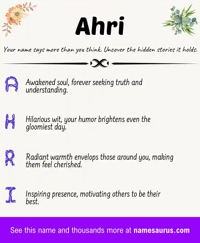 Acrostic poem about Ahri.