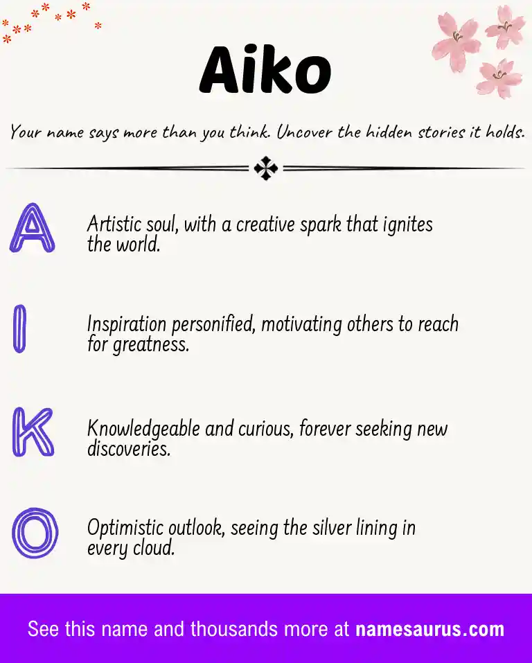 Acrostic poem about Aiko.