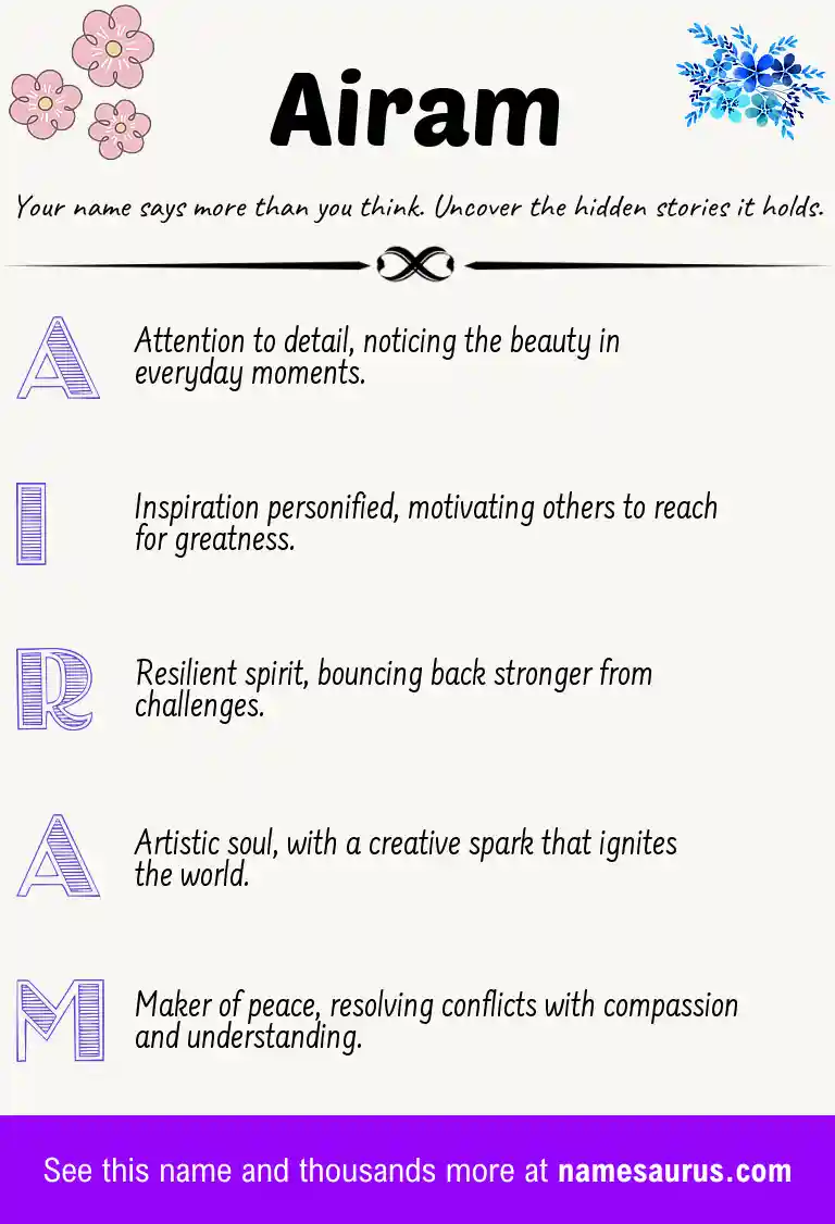Acrostic poem about Airam.