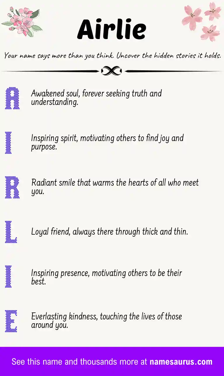 Acrostic poem about Airlie.
