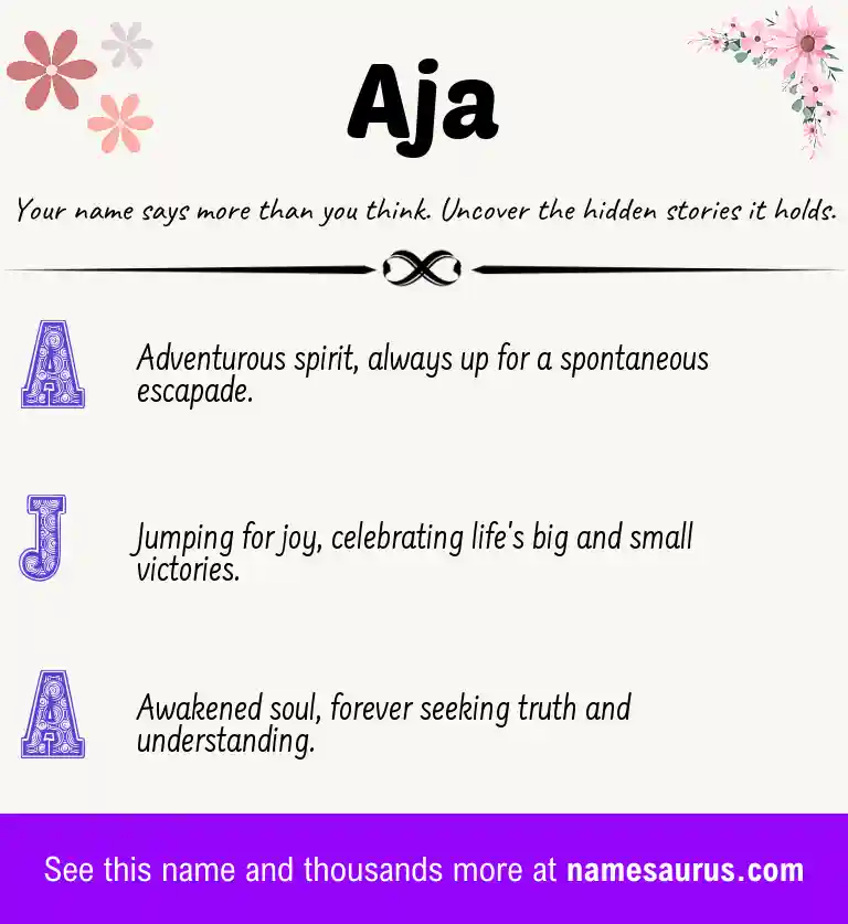 Acrostic poem about Aja.