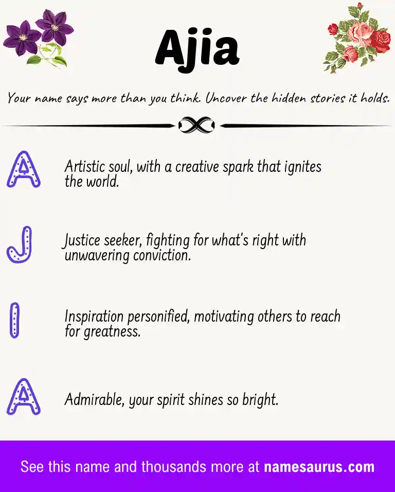 Acrostic poem about Ajia.