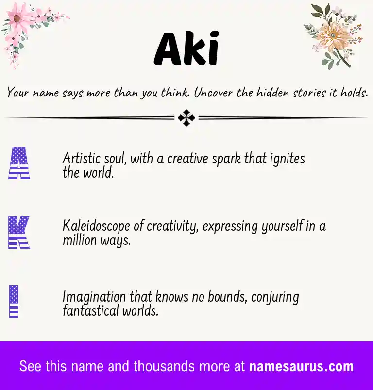 Acrostic poem about Aki.