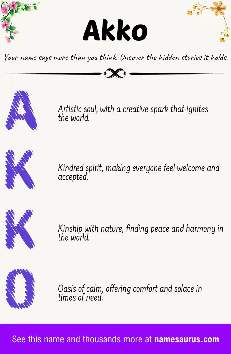 Acrostic poem about Akko.