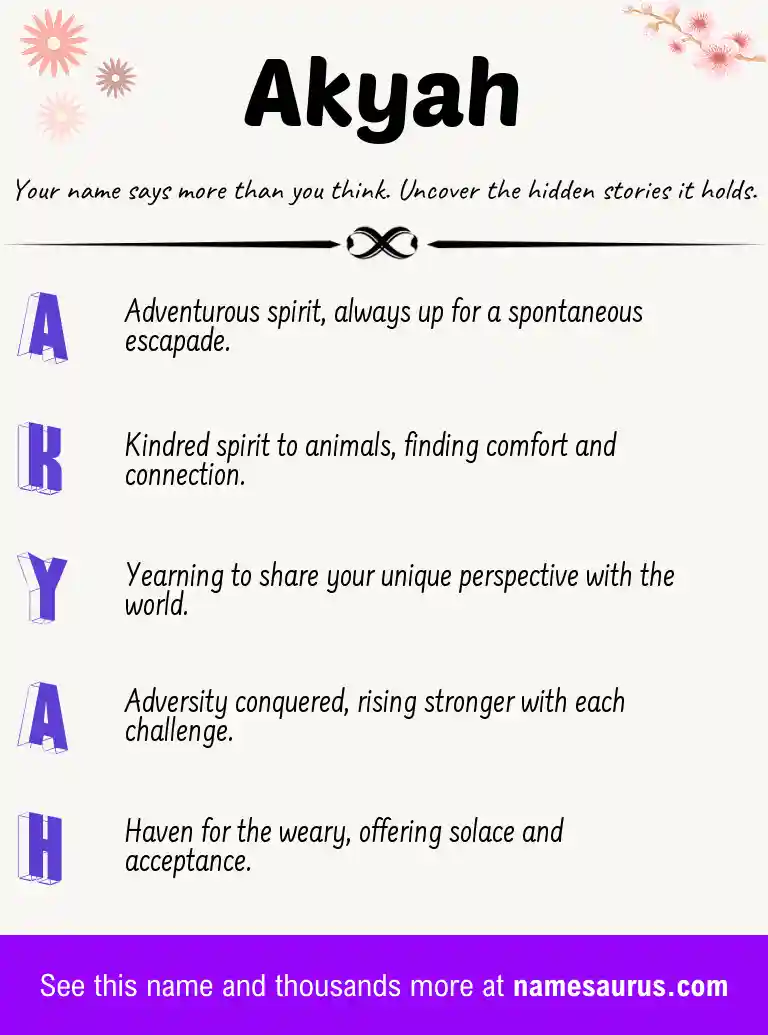 Acrostic poem about Akyah.