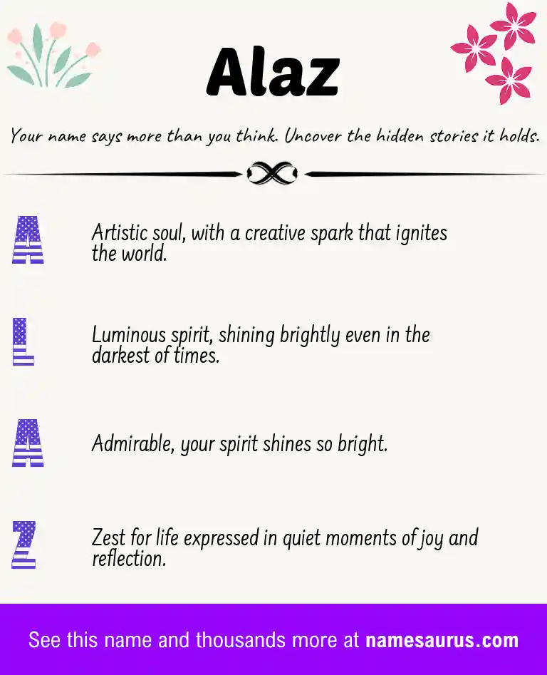 Acrostic poem about Alaz.