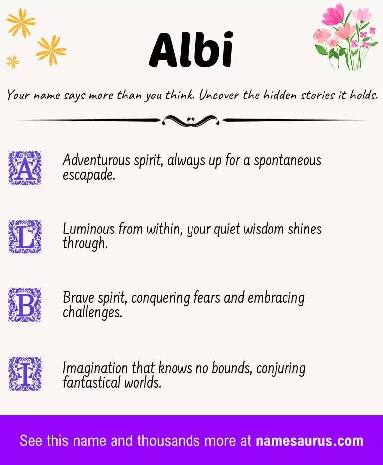 Acrostic poem about Albi.