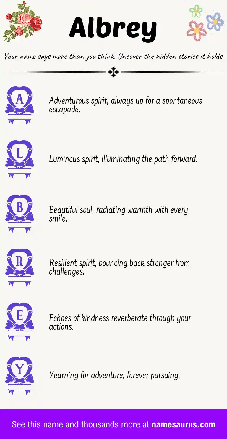 Acrostic poem about Albrey.