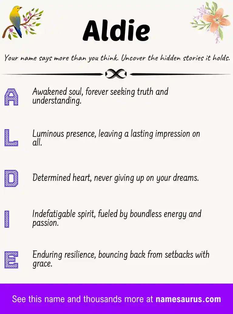 Acrostic poem about Aldie.