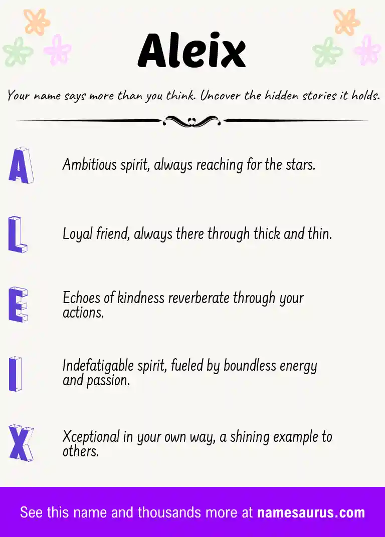 Acrostic poem about Aleix.