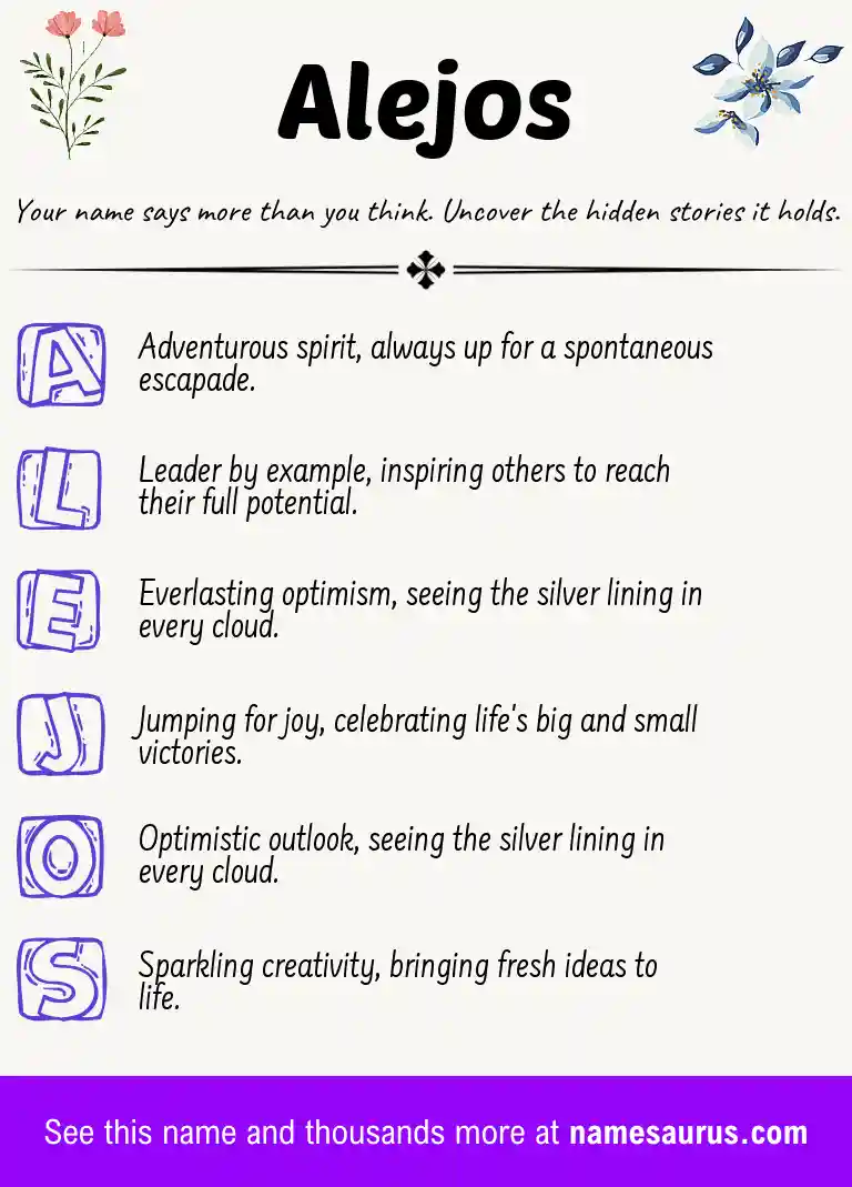 Acrostic poem about Alejos.