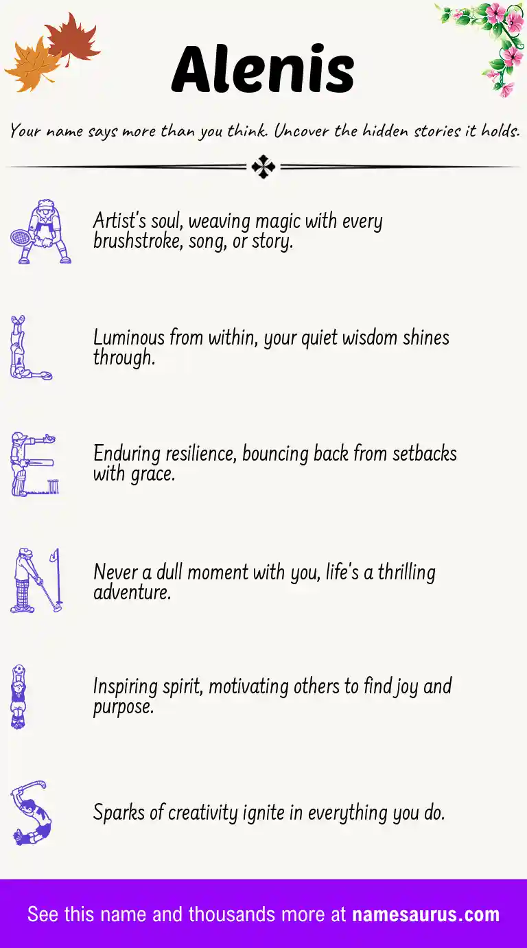 Acrostic poem about Alenis.