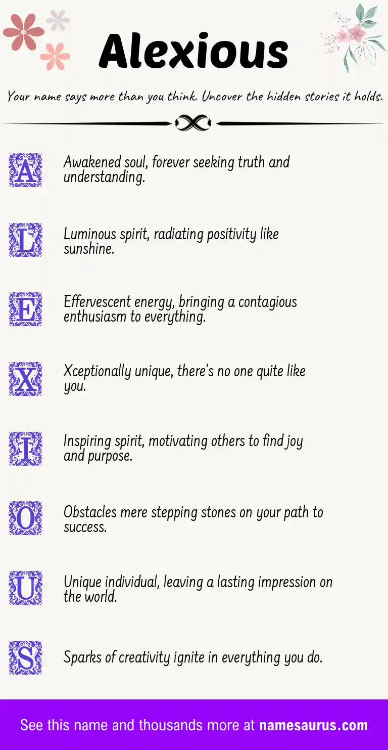 Acrostic poem about Alexious.