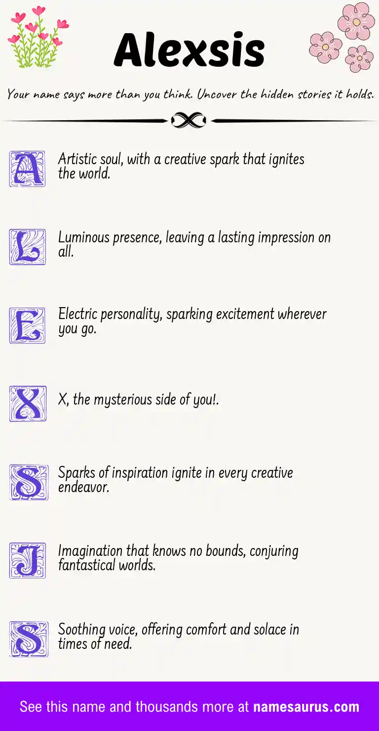 Acrostic poem about Alexsis.