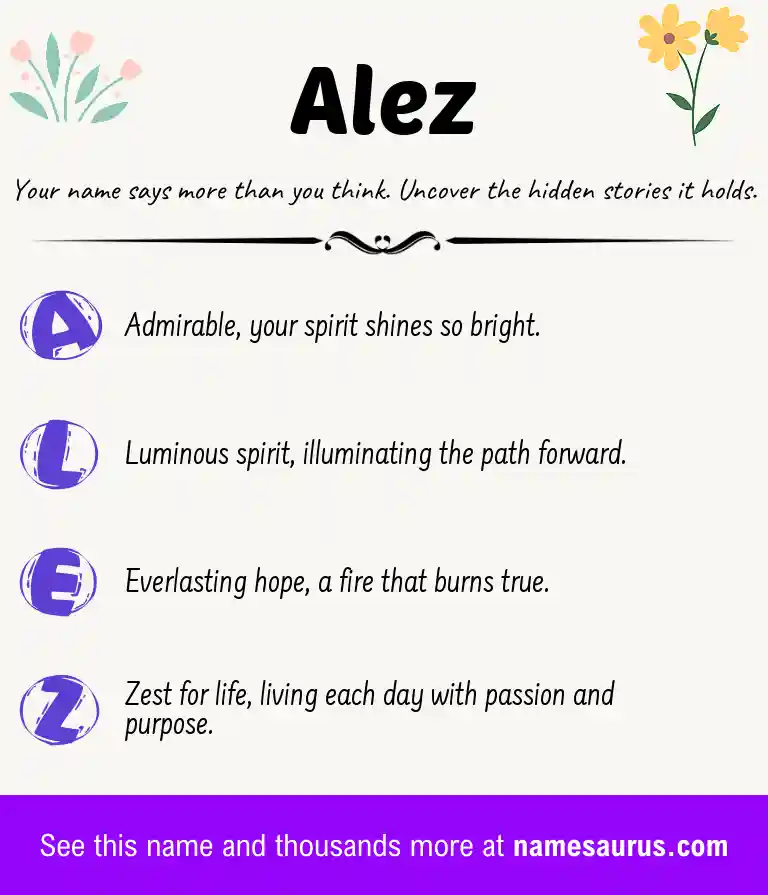 Acrostic poem about Alez.