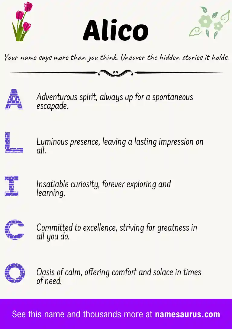 Acrostic poem about Alico.
