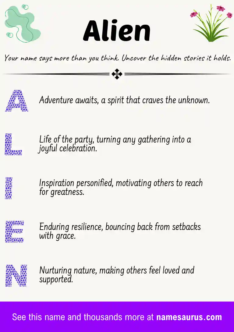Acrostic poem about Alien.