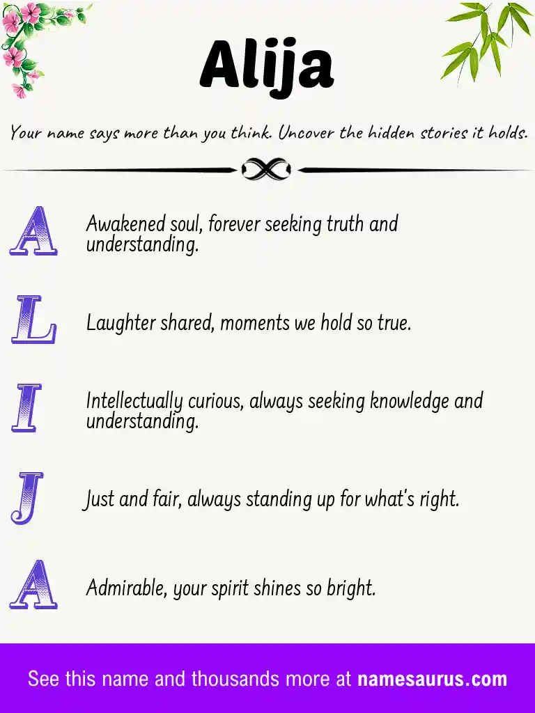 Acrostic poem about Alija.