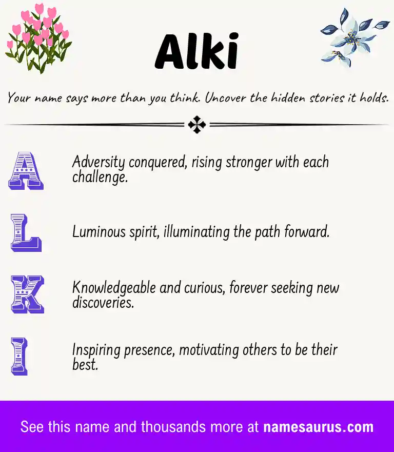 Acrostic poem about Alki.