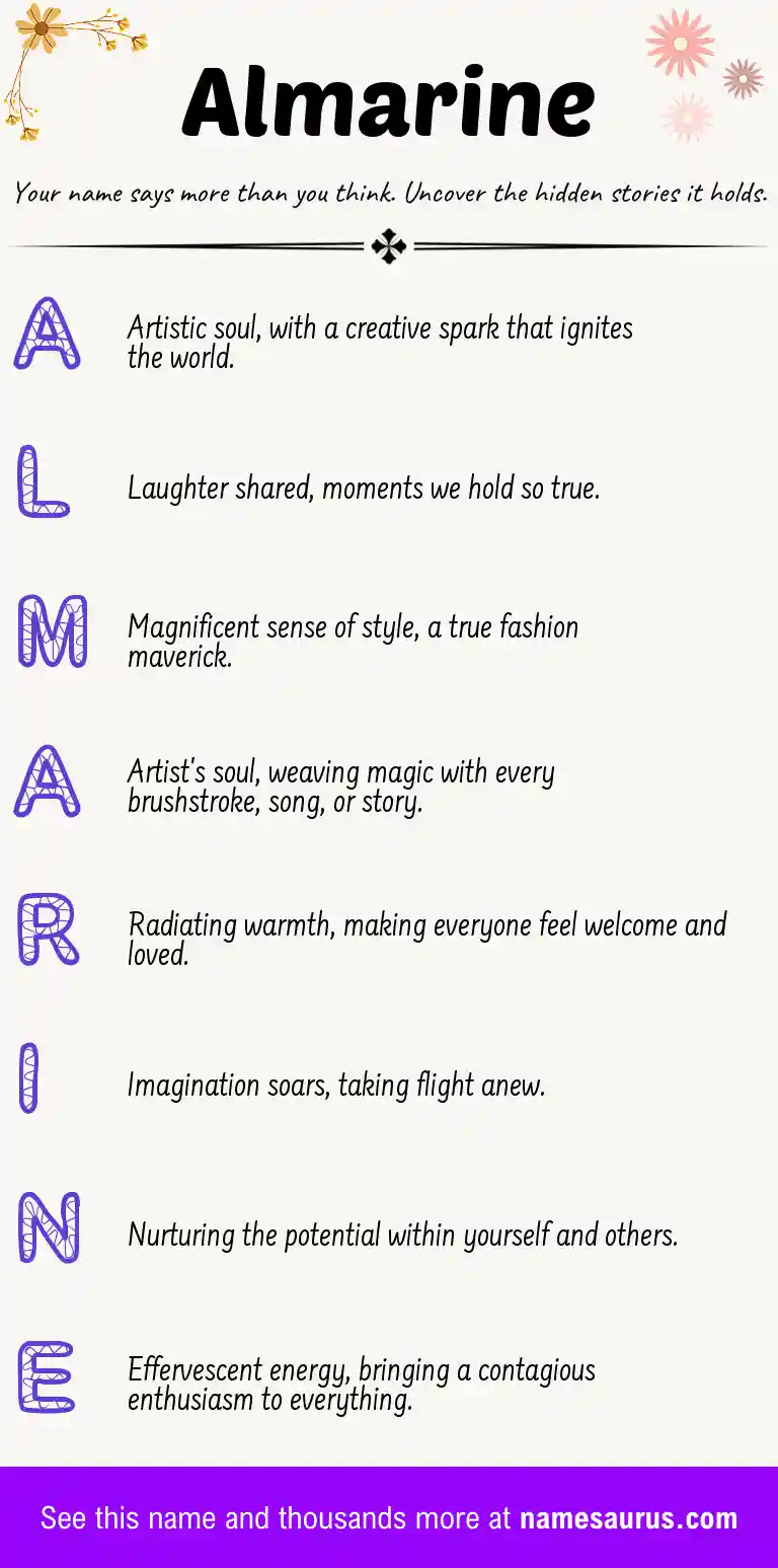 Acrostic poem about Almarine.