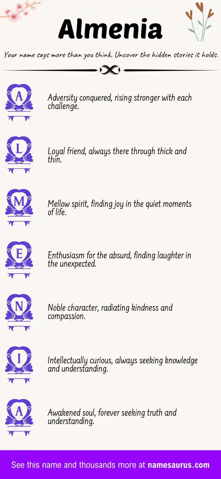 Acrostic poem about Almenia.