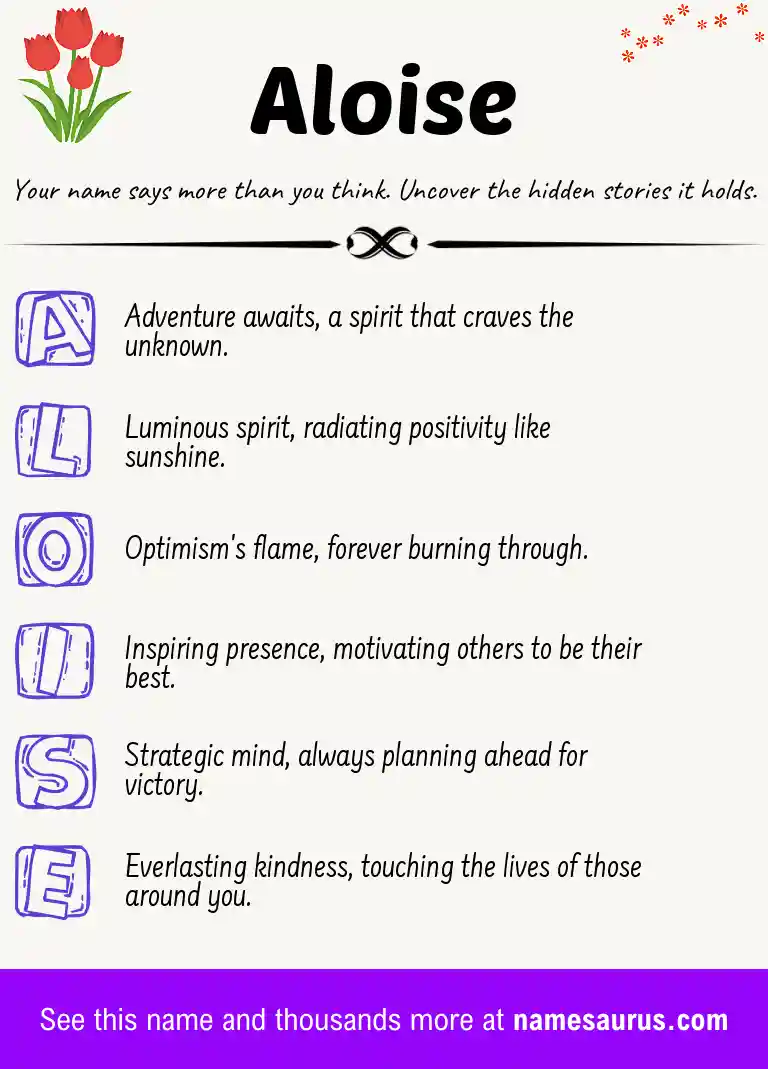 Acrostic poem about Aloise.