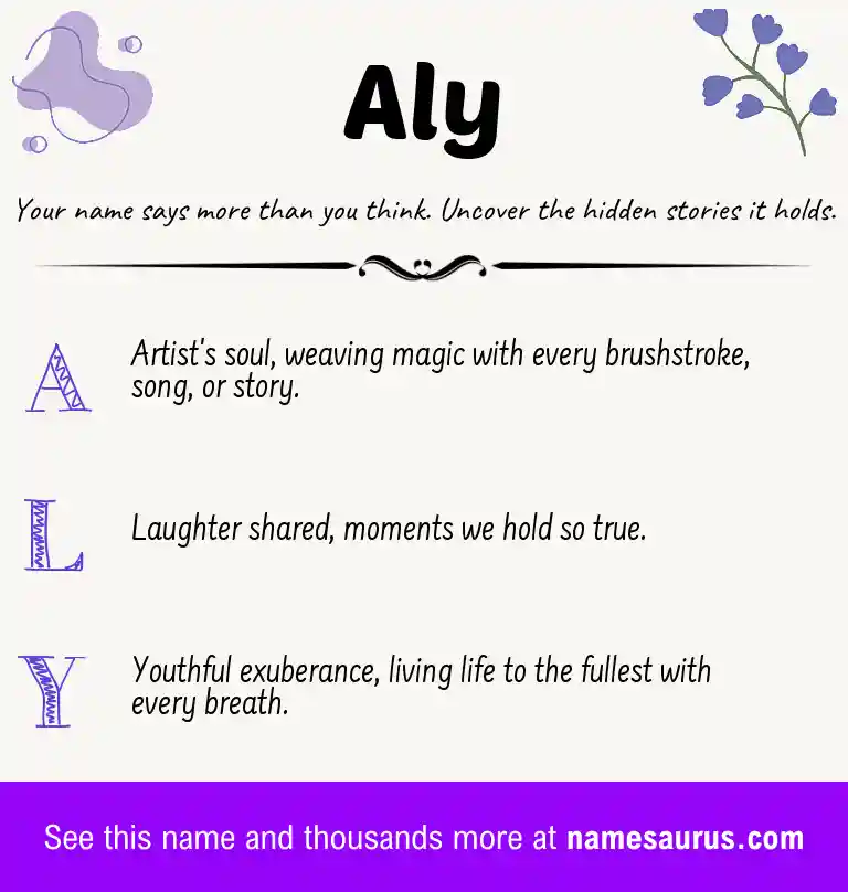 Acrostic poem about Aly.