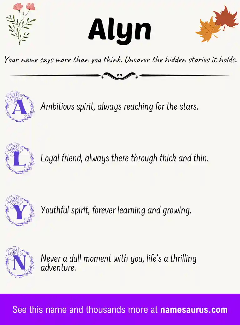 Acrostic poem about Alyn.