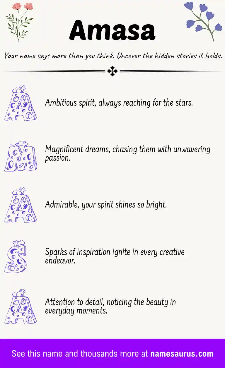 Acrostic poem about Amasa.