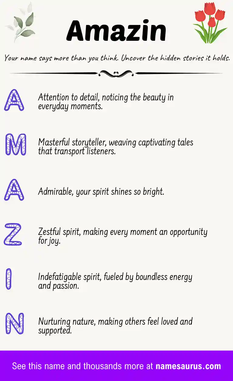 Acrostic poem about Amazin.