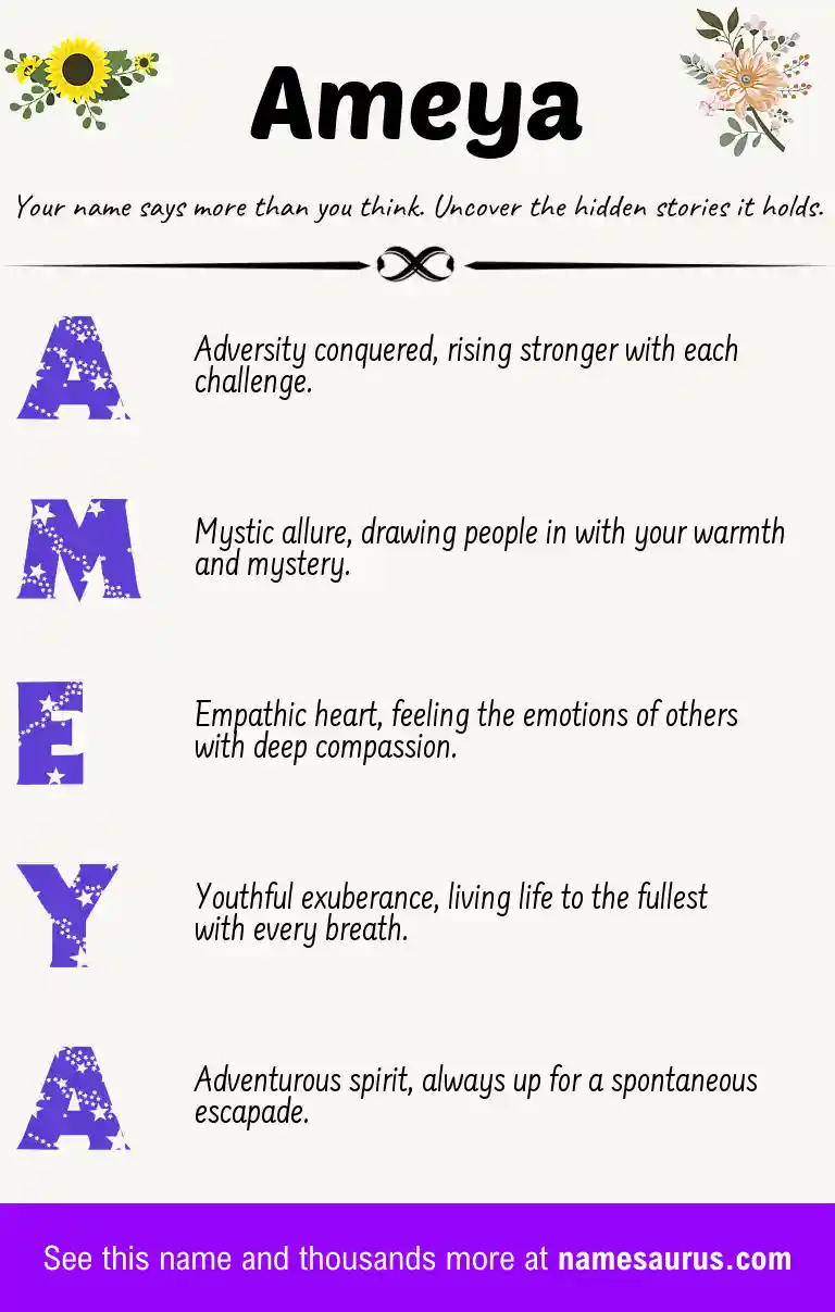 Acrostic poem about Ameya.
