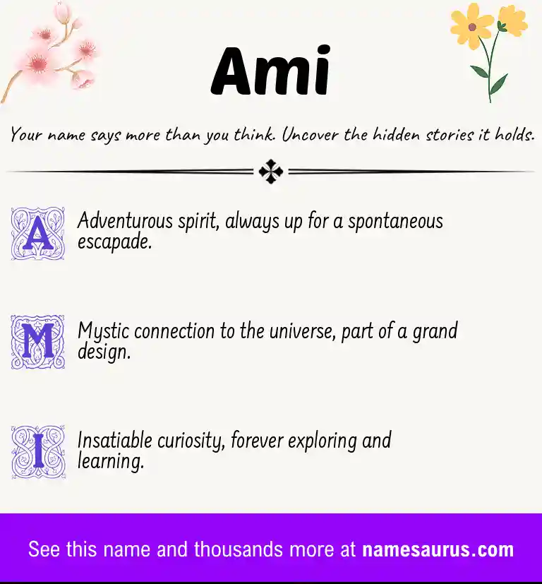 Acrostic poem about Ami.