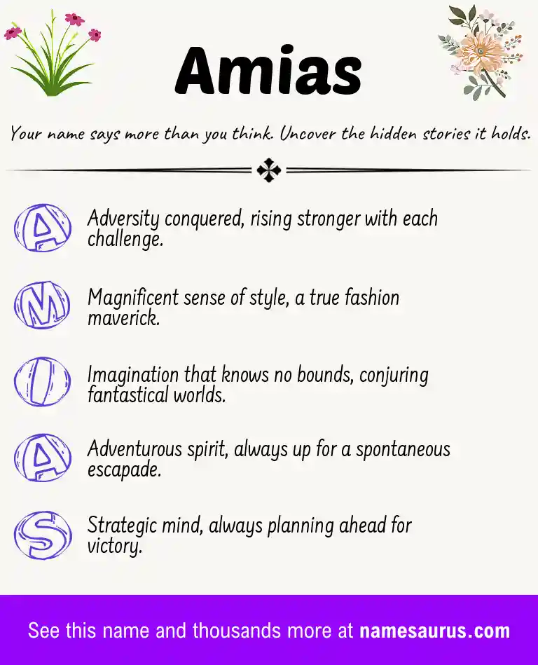 Acrostic poem about Amias.