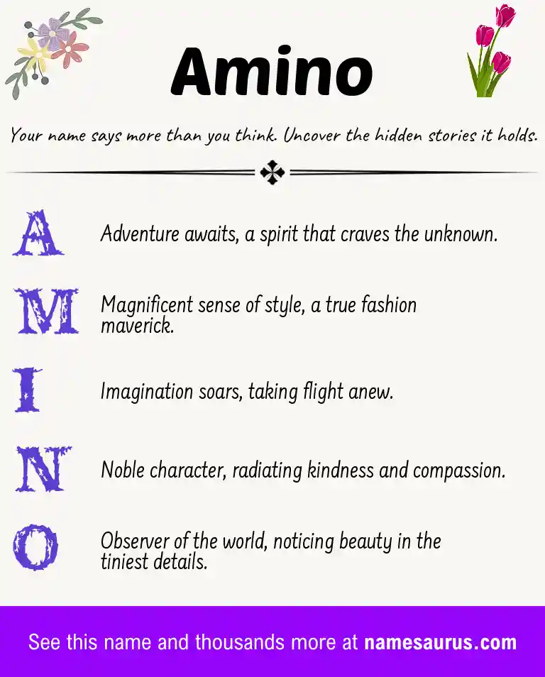 Acrostic poem about Amino.