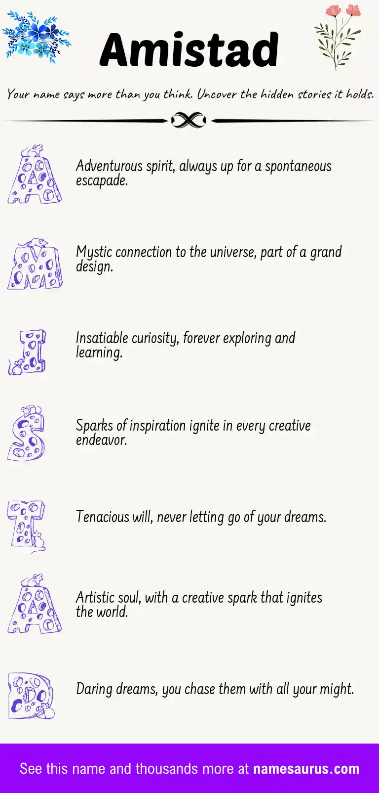 Acrostic poem about Amistad.