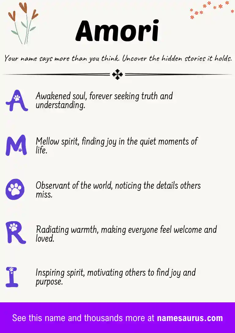 Acrostic poem about Amori.