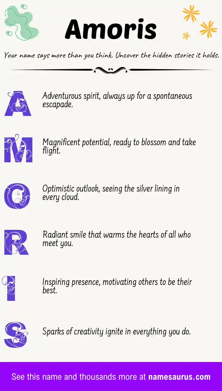 Acrostic poem about Amoris.