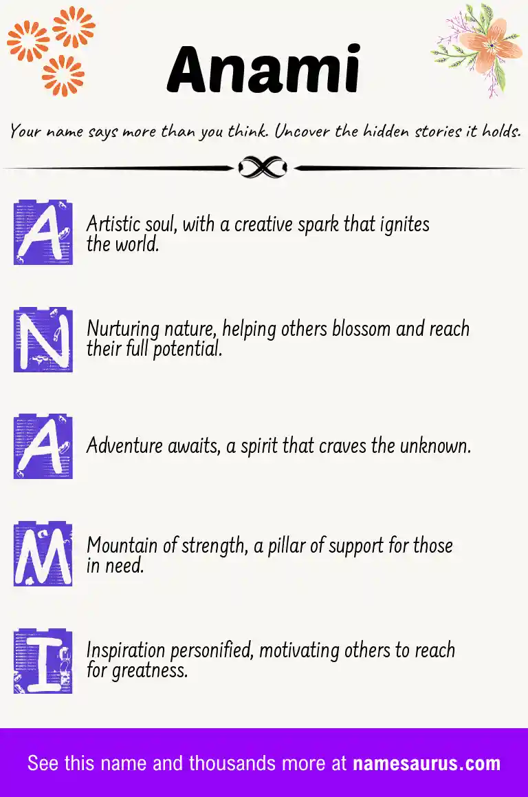 Acrostic poem about Anami.