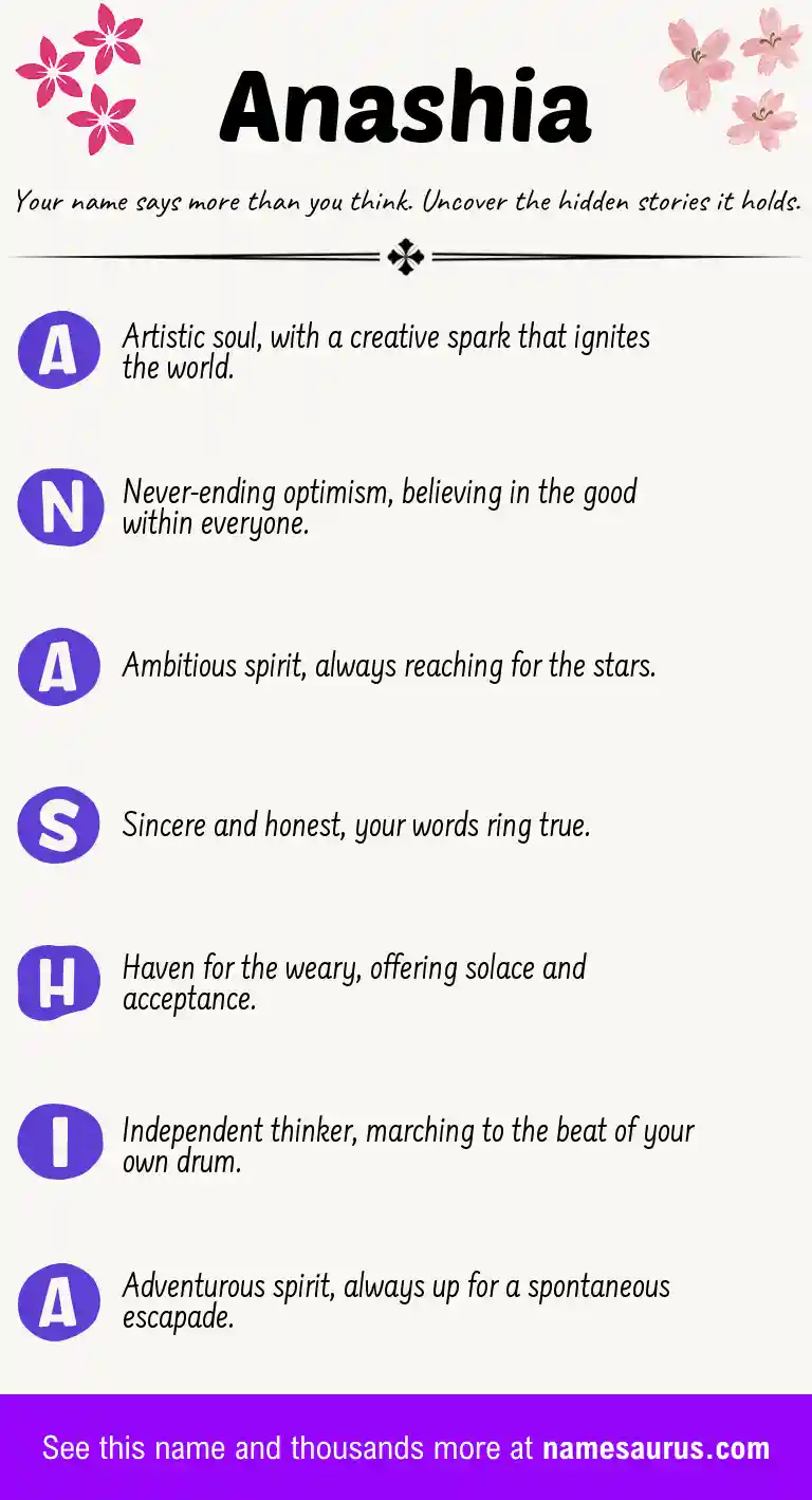Acrostic poem about Anashia.