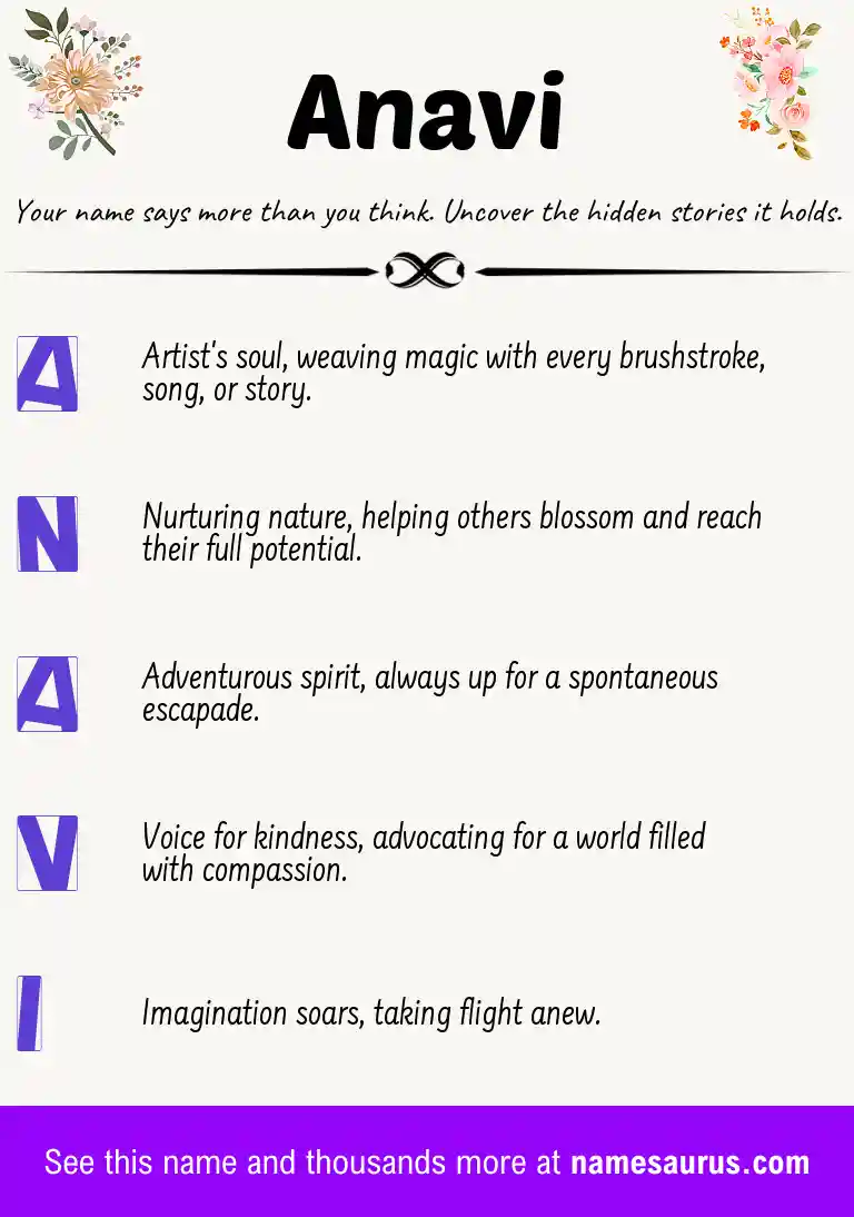 Acrostic poem about Anavi.