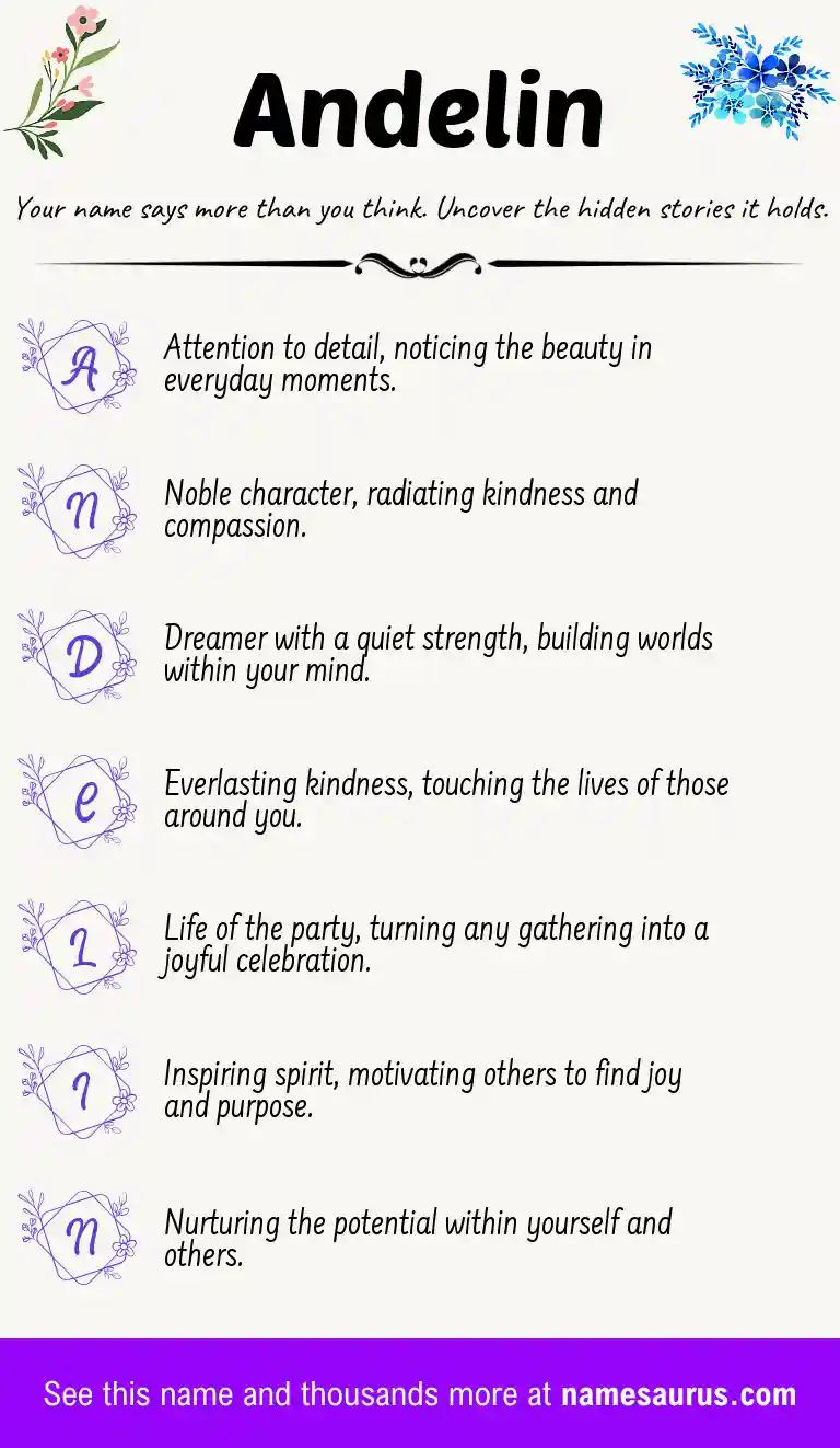 Acrostic poem about Andelin.