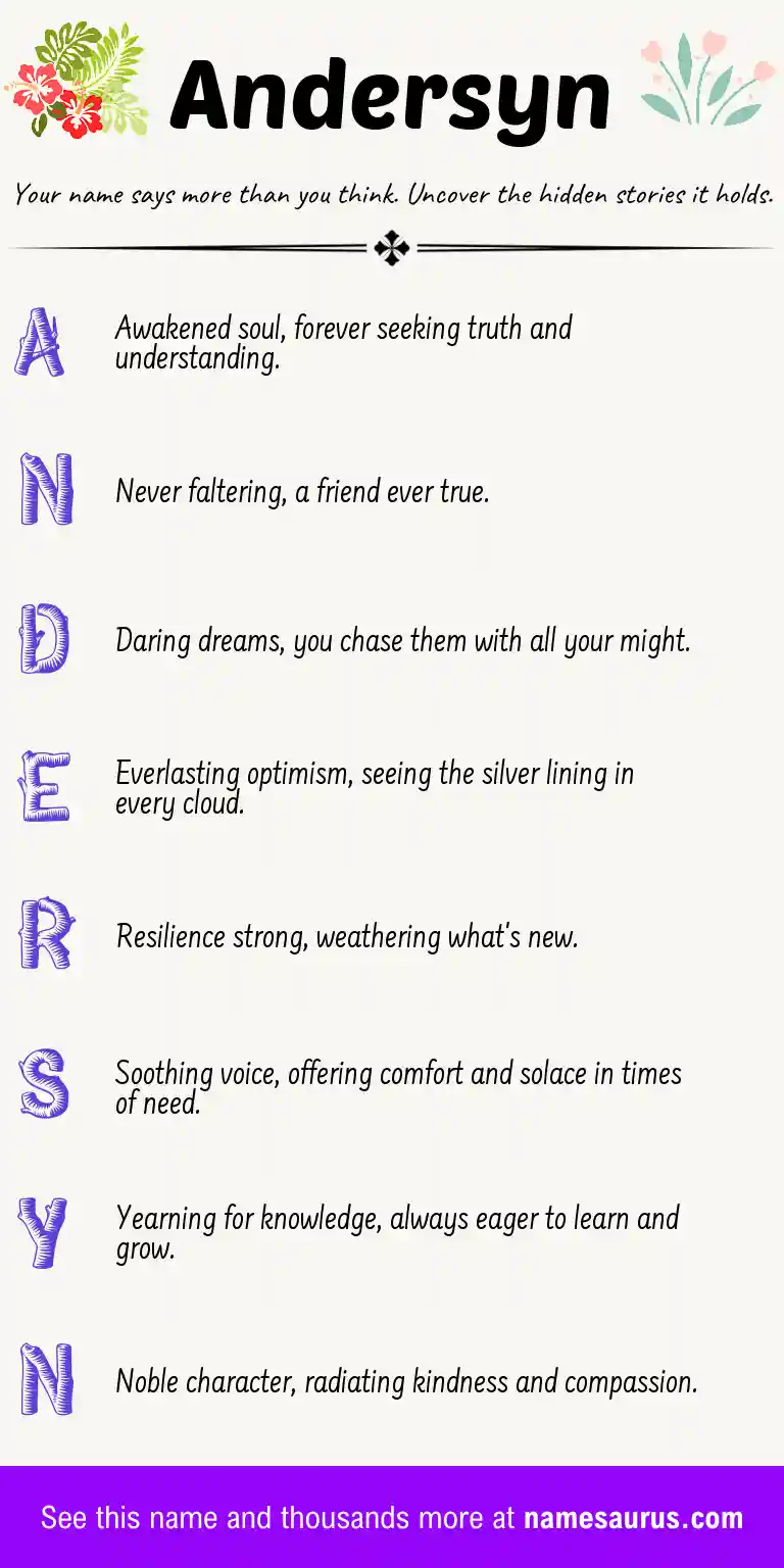 Acrostic poem about Andersyn.