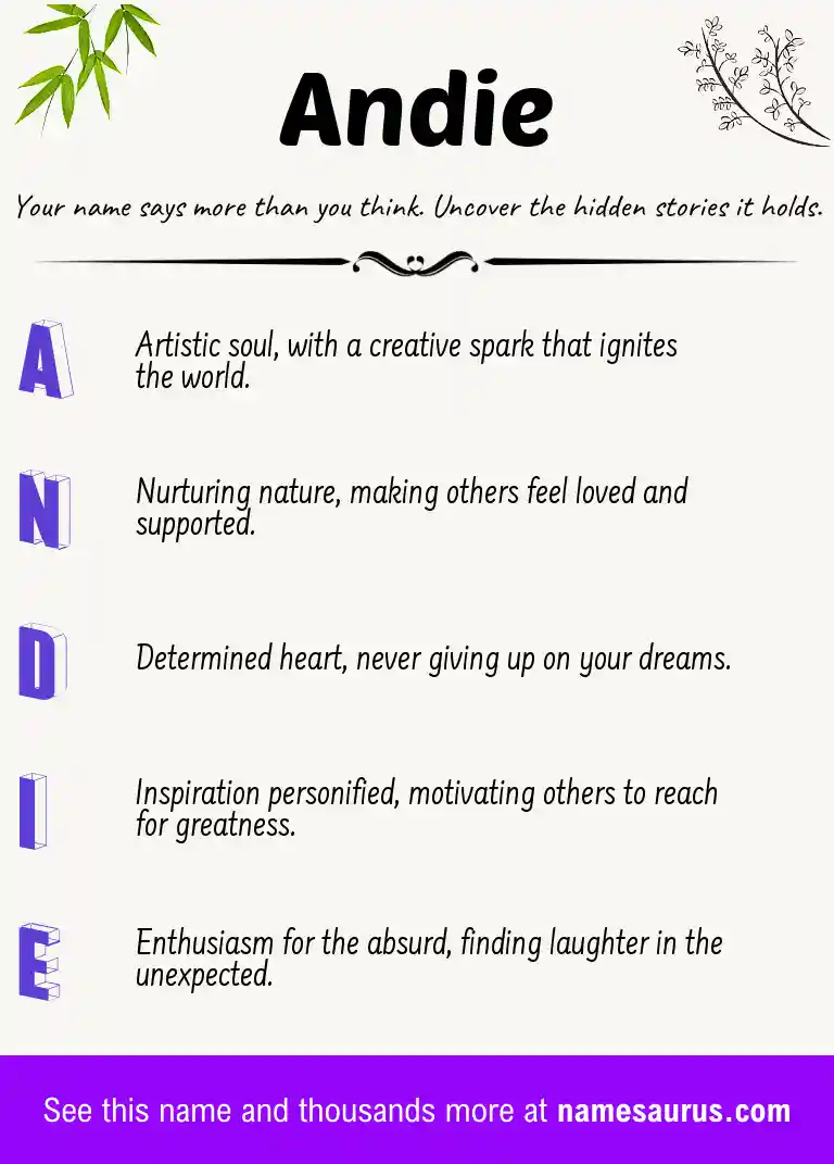 Acrostic poem about Andie.